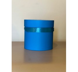 Шляпная коробка 16 см  Ярко голубой