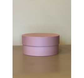 Короткая круглая коробка 16 см Пыльно розовый
