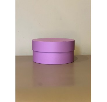 Короткая круглая коробка 16 см Светло лиловый