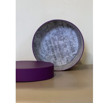 Короткая круглая коробка 22,5 см фиолетовый