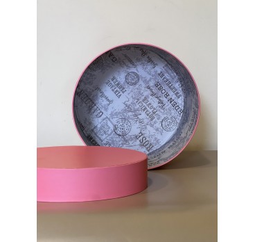 Короткая круглая коробка 22,5 см  Розовый