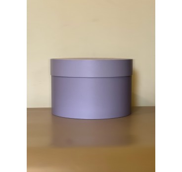 Короткая круглая коробка 22,5 см  светло серые