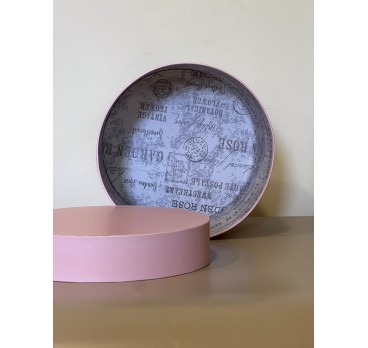 Короткая круглая коробка 22,5 см Нежно розовый