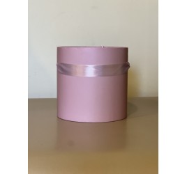 Шляпная коробка без крышки 18 см. Пыльно розовый